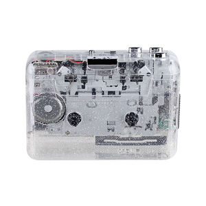 Lettore di Cassette Portatile Trasparente in Plastica, Ricaricabile e Alimentato via USB, con Jack per Cuffie, <span class=keywords><strong>Convertitore</strong></span> <span class=keywords><strong>MP3</strong></span> Hi-Fi - Product Image 2