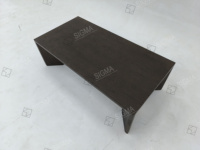 Meubles de luxe Sigma Table basse rectangulaire en bois massif durable avec design moderne pour le salon