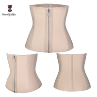 Grande taille 6XL taille formateur marque privée fermeture éclair et crochet sous le buste Corset sueur minceur gaine Fajas