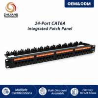 Module de brassage blindé CAT6 Premium 24 ports, simple rangée, en métal, 750 cycles, pour installation en centre de données et en entreprise