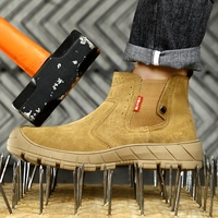 Bottes de sécurité GUYISA à livraison rapide, confortables, avec embout en acier, anti-écrasement et anti-perforation, pour l'hiver, l'été et l'automne