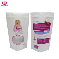 Sachet d'emballage alimentaire Doypack à fermeture éclair refermable pour biscuits, noix et aliments secs