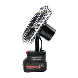 Ventilador de Trabajo Portátil Compacto de Metal de 8 Pulgadas, Funciona con Batería de 21V, Enchufe de CA, Doble Alimentación, <span class=keywords><strong>Malla</strong></span> Fácil de Limpiar, para Construcción, Camping, Pesca - Product Image 5