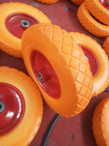 Vendita diretta in fabbrica ruota in schiuma di poliuretano ruota carriola 16 pollici 4.80/<span class=keywords><strong>4.00</strong></span>-<span class=keywords><strong>8</strong></span> con cerchio in plastica/acciaio - Product Image 6