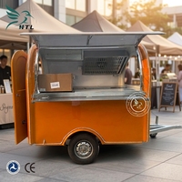 Prix de gros Nouveau chariot de nourriture de voiture mobile pour la restauration rapide Café Crème glacée Remorque alimentaire remorquable