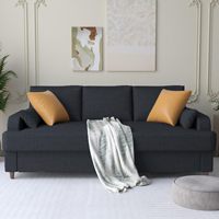 Sofá Moderno de 3 Plazas con Reposabrazos de Asiento Profundo, Cama Extensible para Villa, Montaje sin Herramientas, Muebles Cómodos para Sala de Estar