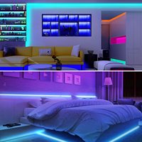Bande lumineuse LED intelligente RGB avec USB/Wi-Fi, puce Epistar, indice de protection IP65, application et télécommande pour la décoration murale - Marque OEM