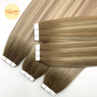 Extensions de cheveux humains vierges Remy de qualité professionnelle Fasimei, super double drawn, cuticules alignées, à bandes adhésives, pour usage en salon.