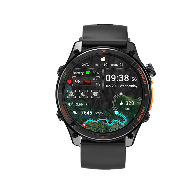 Fitness Tracker with Heart Rate Blood Oxygen Monitor 5ATM Waterproof Smart Watch Magnetic Charge Long Battery Multi Language