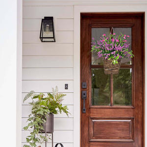 2026 Panier suspendu pour couronne de porte, style printemps, avec baies roses <span class=keywords><strong>et</strong></span> fleurs sauvages, décorations pour la maison <span class=keywords><strong>et</strong></span> la véranda - Product Image 3