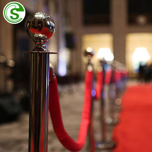 Vendita calda lobby montanti in ottone <span class=keywords><strong>post</strong></span> corda di velluto rosso controllo della folla <span class=keywords><strong>stanchion</strong></span> vip - Product Image 4