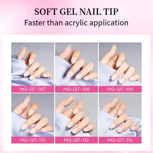 Plastic Transparante Natuurlijke Matte Ultradunne Zachte Gel Tips Kunstnagels Volledige Dekking Nageltips Kunstmatige Manicures voor Nagelverlenging - Product Image 2