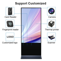 Kiosco Digital Interactivo de 55 Pulgadas con Pantalla LCD a Todo Color, Ultra Brillante, para Publicidad y Animación en Interiores, Ideal para Metro