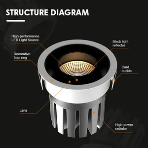 BENHAO 현대 스타일 눈부심 방지 회전식 임베디드 하우스 스포트 라이트 20W 30W Led 다운 라이트