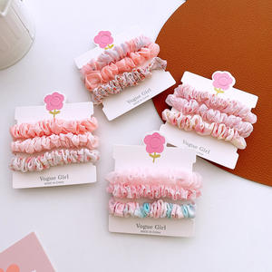 <span class=keywords><strong>3</strong></span> pezzi capelli dolci elastici per capelli a scacchi coda di cavallo fasce elastiche per capelli all'ingrosso tessuto per le ragazze - Product Image 3