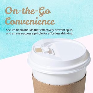 Gobelets pour boissons froides et gobelets en papier à double paroi pour café chaud, manchons de gobelets en papier personnalisés avec logo - Product Image 5