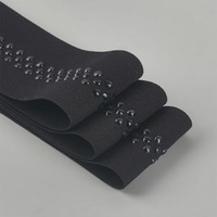 Bande antidérapante en silicone à points, sangle élastique en nylon et polyester pour vêtements de sport, leggings, sous-vêtements, ceinture de maintien