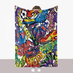 <span class=keywords><strong>Couverture</strong></span> de Sublimation, <span class=keywords><strong>couverture</strong></span> confortable personnalisée, <span class=keywords><strong>couverture</strong></span> en Polyester de dessin animé drôle de Minky - Product Image 1