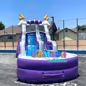 Toboggan gonflable géant commercial de haute qualité avec piscine certifiée CE Capacité de 800kg Garantie de 2 ans pour adultes et enfants - Product Image 2