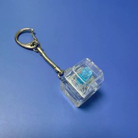 Clavier Fidget Clicker avec Lumières LED, Porte-clés Clavier Fidget Anti-stress, Clicker Fidget Clavier