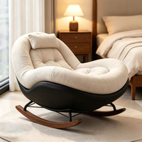 Fauteuil à bascule, canapé de détente inclinable pour balcon et salon, chaise longue à bascule pour la sieste et le repos