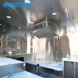 للبيع بالجملة مقطورة بار متنقلة من الفولاذ المقاوم للصدأ ، مقطورة هوت دوج هامبرغر للوجبات السريعة ، فرن بيتزا متنقل ، شاحنة طعام بمطبخ كامل - Product Image 3