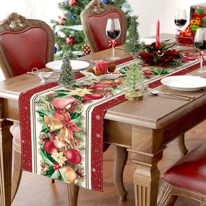 Navidad chemin de Table de noël pour salle à manger nappe décorative Buffalo <span class=keywords><strong>Plaid</strong></span> ferme 2023 <span class=keywords><strong>Noel</strong></span> Navidad Natal nouvel an 2024 - Product Image 1