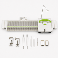 Machine à tricoter manuelle portable LKS100, 100 aiguilles, calibre moyen, à plat, pour cours de tricot, salles d'échantillonnage et projets d'artisanat