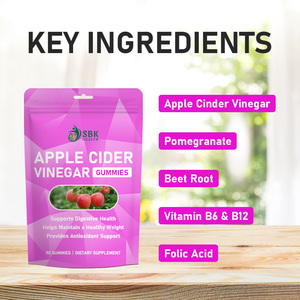 Small MOQ Pomegranate Juice Powder <b>Supplement</b> ACV Gummies for Appetite Control Promote Gut Balance Apple Cider Vinegar Gummies - Product Image 5