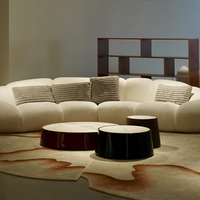 Modernes Komfortables Gebogenes Sofa Wohnzimmermöbel 4-Sitzer Gebogenes Weißes Sofa Cloud Down Modulares Sofa