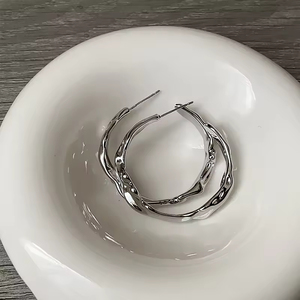 Joyería de Moda, Pendientes de Aro en Forma de C, Chapados en Oro, Resistentes al Agua, Personalizados, Atractivos, Regalo de Joyería para Mujer - Product Image 5