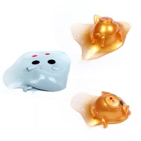 Jouet de balle anti-stress transparent en TPR rond de haute qualité, singe, cochon