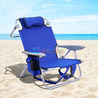 Chaise de camping de haute qualité en gros, chaise pliable en aluminium légère et portable, chaise de plage pour la natation, s'allongeant à plat