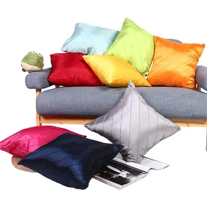 Funda de cojín decorativa de tafetán, funda de almohada personalizada para sofá