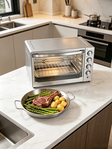 <span class=keywords><strong>Four</strong></span> électrique à convection <span class=keywords><strong>mini</strong></span> noir en acier inoxydable 50L/70L, puissance 2000W, pour usage domestique et hôtelier, avec fonctions de cuisson et de grillage - Product Image 5