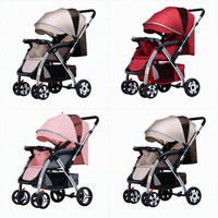 Vente en gros Poussette légère bidirectionnelle Poussette pour bébé Poussette pour bébé Parapluie facile à plier Landau pour bébé avec assiette à manger