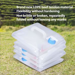 Bouteille d'eau pliable transparente en LDPE de 10 L avec robinet, réutilisable pour le camping en plein air - Product Image 3