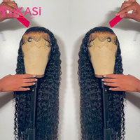 Peluca frontal de encaje suizo transparente 13x6 de cabello humano, peluca de cabello humano virgen vietnamita sin pegamento con encaje HD al por mayor