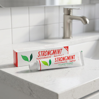 Dentifrice STRONGMINT Calcium & Fluorure 63g Menthe Naturelle Anti-Caries Vente Directe Usine Marque Privée OEM ODM