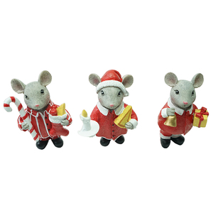 Resin Christmas Craft Christmas <strong>Mouse</strong> Figurine Resin <strong>Ornament</strong> - Product Image 6