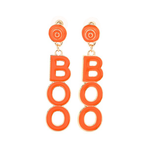 Ensemble de boucles d'oreilles Halloween en alliage, clous d'oreilles citrouille, fantôme, chapeau de sorcière, bijoux de fête pour femme, été 2024 - Product Image 5
