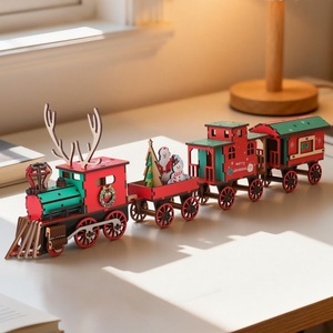 Rompecabezas Tridimensional <span class=keywords><strong>de</strong></span> Madera, Modelo <span class=keywords><strong>de</strong></span> Tren Navideño, Juguete Educativo <span class=keywords><strong>para</strong></span> Estudiantes Mayores <span class=keywords><strong>de</strong></span> 14 Años, Ensamblaje DIY, Regalo <span class=keywords><strong>para</strong></span> Niños - Product Image 1