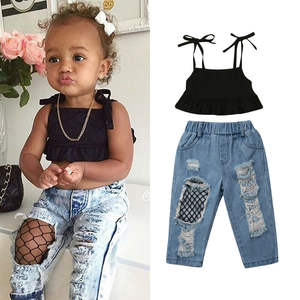 Conjuntos de Ropa para Muñecas Infantiles, Top Corto Sexy y Pantalones Vaqueros para Niñas, Venta al por Mayor en China - Product Image 2