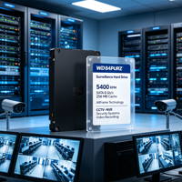 Disque dur interne WD84PURZ 8 To de qualité surveillance, 3,5 pouces, SATA 6 Gbit/s, 128 Mo de cache, pour système de sécurité NVR DVR