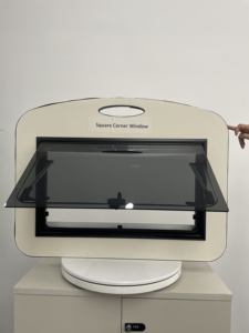 Fenêtre en alliage d'aluminium à poussée d'angle droit pour caravanes camping-cars camping-cars remorque en forme de larme voiture camping certifié e-mark - Product Image 2