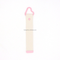 Heart Love Open Ring Benutzer definiertes Bügeleisen auf Blank Plain Beige Cremeweiß Leinwand Schlüssel bund