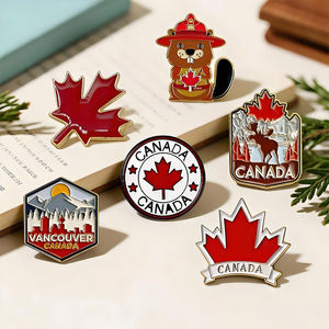 Broche con Bandera de País en Relieve de Latón con Logotipo Personalizado para Recuerdo de Viaje - Product Image 1