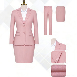 <span class=keywords><strong>Traje</strong></span> de <span class=keywords><strong>Mujer</strong></span> Más Vendido, Color Lavanda Morado con Rayas Finas, Solapa Simple, Tela TR, Conjunto de <span class=keywords><strong>Traje</strong></span> para <span class=keywords><strong>Mujer</strong></span> - Product Image 4