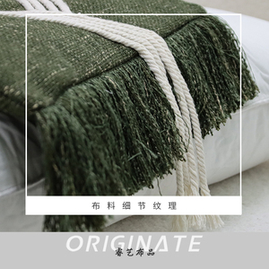 RUIYI Home Textile 100% <strong>Silk</strong> Throw Pillowcase Modern <strong>Green</strong> Striped Design with Simple Stitching Technique for Hotels Home Use - Product Image 5