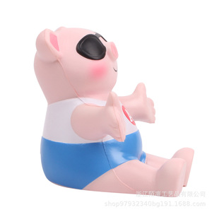 ที่วางโทรศัพท์รูปหมูทำจากโฟม PU แบบตั้งโต๊ะ พกพาสะดวก ของตกแต่ง ของขวัญ - Product Image 4